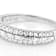 Baguette and Round Lab-Grown Diamond Band Ring in Sterling Silver