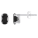 6x4mm Oval Black Onyx Rhodium Over 10k White Gold Stud Earrings
