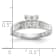 Rhodium Over 14K White Gold Diamond Cluster Engagement Ring 0.72ctw