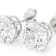Timeless Lab-Grown Diamond Solitaire Stud Earrings 4ctw In 14K White Gold