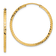 14k Yellow Gold Diamond-Cut 1 3/16" Square Tube Endless Hoop Earrings