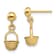 14k Yellow Gold 3D Textured Mini Basket Drop Earrings