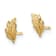 14k Yellow Gold Children's Textured Leaf Stud Earrings