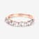 Peach Morganite and White Topaz Sterling Silver 5 StoneHalf Eternity
Band Ring Gift For Women