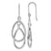 Rhodium Over 14k White Gold Double Teardrop Dangle Earrings