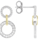 Refined Lab-Grown Diamond Rope-Motif Earrings 0.33ctw In Two-Tone Gold