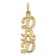 14k Yellow Gold Textured Dad Pendant