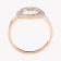 Lab Grown Diamond 10K Rose Gold Open Design Heart Shape Ring, 0.22ctw