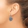 Sterling Silver with 14K Accent Antiqued Multi Gemstone Post Dangle Earrings