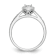 Rhodium Over 14K White Gold Diamond Cluster Engagement Ring 0.20ctw