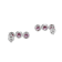 Purple Cubic Zirconia Platinum Over Silver February Birthstone Earrings 7.98ctw