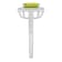 8x6mm Emerald Cut Peridot 1/5 ctw Diamond Rhodium Over Sterling Silver
Halo Ring