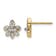 14k Yellow Gold and Rhodium Over 14k Yellow Gold Diamond 10mm Fleur de
Lis Stud Earrings