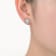 CZ Halo Stud Earrings In 18K Rose Gold Over Bronze