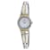 Pulsar Women's Classic White Dial Stainless Steel with Yellow Accents Watch