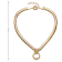 Emerald Color CZ Panther Head Door Knocker Necklace In 14K Gold Over Brass