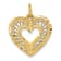 14k Yellow Gold Polished and Diamond-Cut Heart Pendant