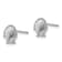 Rhodium Over 14K White Gold Textured Scallop Shell Stud Earrings