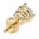 White Cubic Zirconia 14k Yellow Gold Studs With Velvet Gift Box 2.50ctw