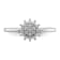 Rhodium Over 14K White Gold Lab Grown Diamond SI1/SI2, G H I, Cluster Ring