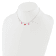 Sterling Silver Polished Pink, Red and White Enamel Heart Children's Necklace