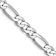Rhodium Over 14k White Gold 5.5mm Solid Flat Figaro 18 Inch Chain