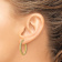 14k Yellow Gold 1 1/16" Diamond-Cut Hoop Earrings