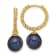 14K Yellow Gold 7-8mm Black and White Freshwater Cultured Pearl
Removable Dangle Hoop Earrings