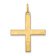 14k Yellow Gold Laser Designed Greek Cross Pendant