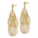 14K Yellow Gold Polished Diamond-cut Post Dangle Earrings