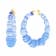 14K Yellow Gold Over Sterling Silver Bamboo Acrylic Hoops in Blueberry