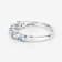 Sky Blue Aquamarine and White Topaz Sterling Silver 5 Stone Band Ring