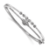 Rhodium Over 14K White Gold Lab Grown Diamond Swirl Bangle 0.992ctw