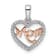 14k White Gold and 14k Rose Gold Diamond Mom Heart Pendant
