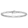 14K White Gold Polished Flat Oval Link Bracelet
