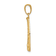 14k Yellow Gold Textured Southern Most Point USA KEY WEST Pendant