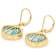 Larimar Seashell Dangle Earrings In 18K Gold Over Sterling Silver