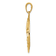 14K Yellow Gold Hummingbird in Round Frame Pendant