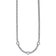 Rhodium Over Sterling Silver Cubic Zirconia Hearts Necklace