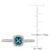 London Blue Topaz & Diamond 10K White & Yellow Gold Ring 0.90ctw