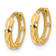 14K Yellow Gold Hinged Diamond-cut Hoop Earrings