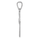 Rhodium Over 14k White Gold Polished Center Flower Cross Pendant
