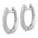 Rhodium Over 14K White Gold Lab Grown Diamond SI1/SI2, G H I, Hinged
Hoop Earrings