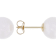 White Cultured Japanese Akoya Pearl 14k Yellow Gold Earrings