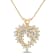 0.65ctw Diamond Heart Pendant with chain in 14k Yellow Gold