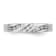 Rhodium Over 14K White Gold Diamond Trio Ladies Wedding Band 0.12ctw