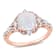 Opal, White Sapphire and Diamond 10K Rose Gold Ring 1.85ctw
