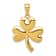 14K Yellow Gold Shamrock Charm