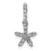 Rhodium Over 14k White Gold Diamond Star Pendant