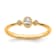 14K Yellow Gold Petite Oval Diamond Ring 0.16ctw